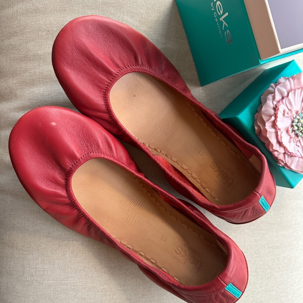 Tieks Red Ballet Flats